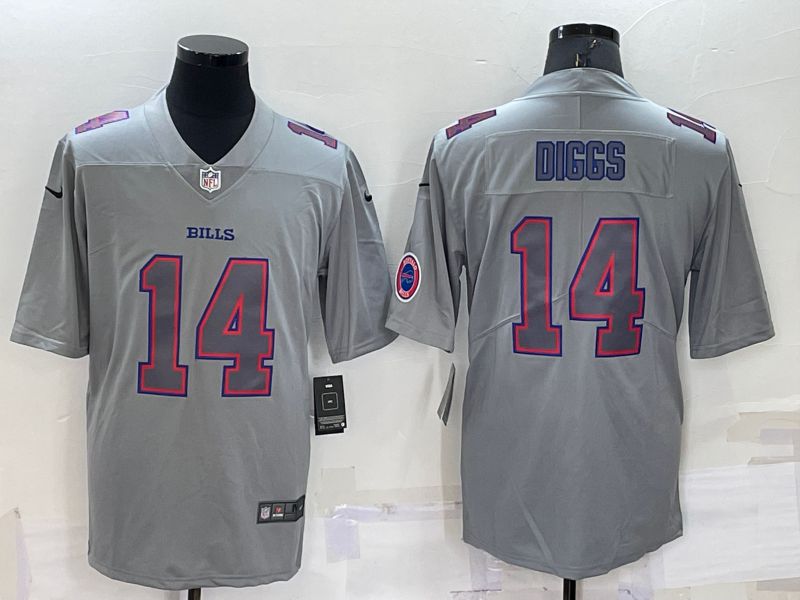 Cheap Men Buffalo Bills 14 Diggs Grey 2022 Nike Limited Vapor Untouchable NFL Jersey